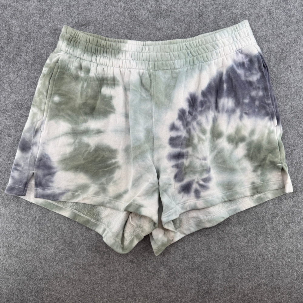 Y2K Abercrombie & Fitch Shorts Womens L Soft A&F Collection Green Tie Dye EUC